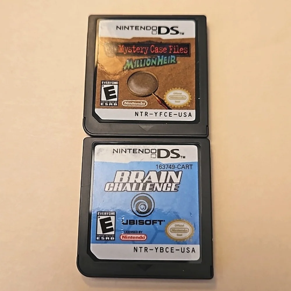 Nintendo DS Brain Challenge & Mystery Case Games.